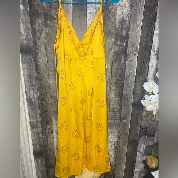 Urban Outfitters Yellow Sun Slip Dress Midi - Picture 3 of 6